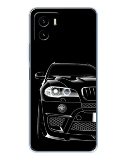Чехол для Vivo Y19s Pro с картинкой «Темный силуэт BMW»