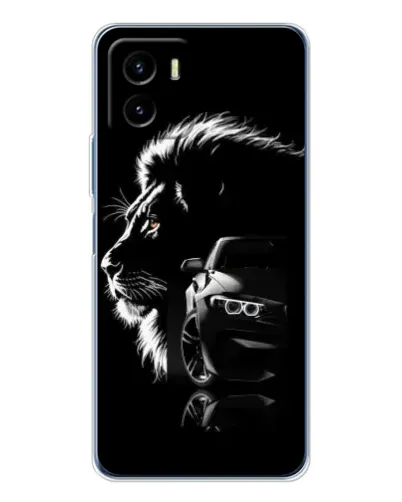 Чехол для Vivo Y19s Pro с картинкой «BMW и лев» Чехол для Vivo Y19s Pro с картинкой «BMW и лев»