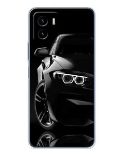 Чехол для Vivo Y19s Pro с картинкой «Черная BMW — профиль»