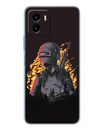 Чехол для Vivo Y19s Pro с картинкой «PUBG — огненный силуэт» Чехол для Vivo Y19s Pro с картинкой «PUBG — огненный силуэт»