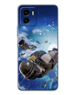 Чехол для Vivo Y19s Pro с картинкой «Десант PUBG — прыжок»