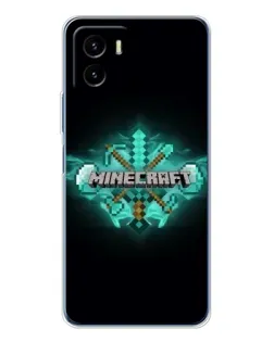 Чехол для Vivo Y19s Pro с картинкой «Minecraft Diamond лого»