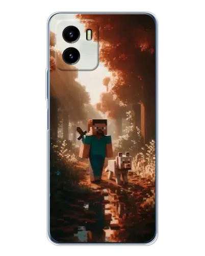 Чехол для Vivo Y19s Pro с картинкой «Стив в лесу» Чехол для Vivo Y19s Pro с картинкой «Стив в лесу»