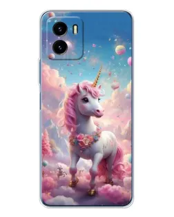 Чехол для Vivo Y19s Pro с картинкой «Единорог среди облаков»