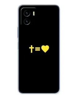 Чехол для Vivo Y19s Pro с картинкой «Сердце и Крест»