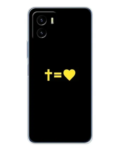 Чехол для Vivo Y19s Pro с картинкой «Сердце и Крест»