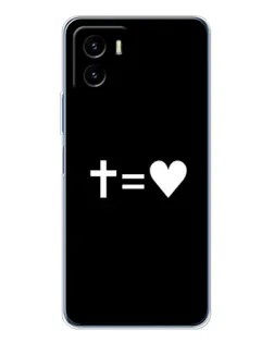Чехол для Vivo Y19s Pro с картинкой «Крест и Сердце»