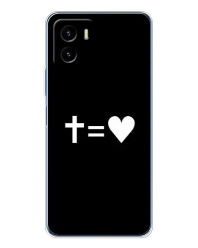 Чехол для Vivo Y19s Pro с картинкой «Крест и Сердце»
