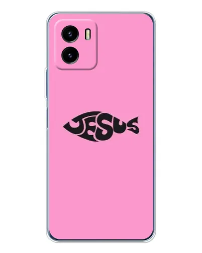 Чехол для Vivo Y19s Pro с картинкой «Розовый символ  Jesus»