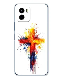 Чехол для Vivo Y19s Pro с картинкой «Акварельный крест»