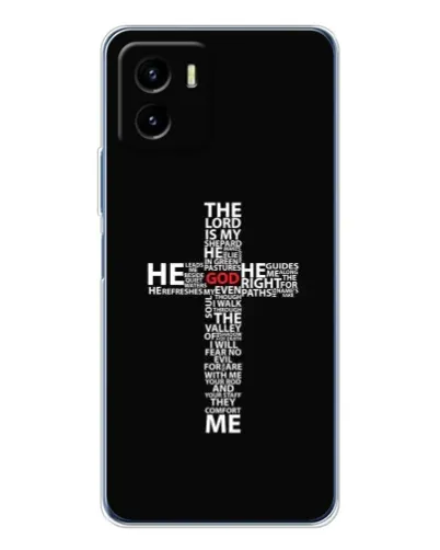Чехол для Vivo Y19s Pro с картинкой «Текстовый крест» Чехол для Vivo Y19s Pro с картинкой «Текстовый крест»