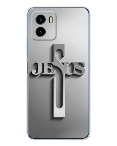 Чехол для Vivo Y19s Pro с картинкой «Металлический крест Jesus» Чехол для Vivo Y19s Pro с картинкой «Металлический крест Jesus»