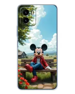Чехол для Vivo Y19s Pro с картинкой «Микки на скамейке»