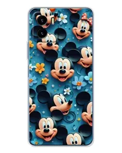 Чехол для Vivo Y19s Pro с картинкой «Паттерн Микки и Минни»
