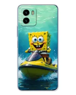 Чехол для Vivo Y19s Pro с картинкой «Спанч Боб на гидроцикле»