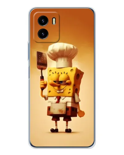 Чехол для Vivo Y19s Pro с картинкой «Губка Боб повар»