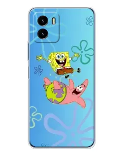 Чехол для Vivo Y19s Pro с картинкой «Спанч Боб и Патрик»