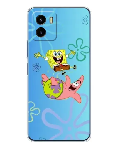 Чехол для Vivo Y19s Pro с картинкой «Спанч Боб и Патрик»