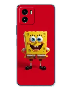 Чехол для Vivo Y19s Pro с картинкой «Спанч Боб на красном»