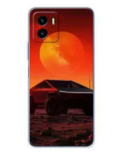 Чехол для Vivo Y19s Pro с картинкой «Cybertruck на Марсе»