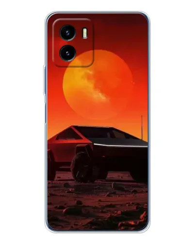 Чехол для Vivo Y19s Pro с картинкой «Cybertruck на Марсе»