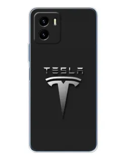 Чехол для Vivo Y19s Pro с картинкой «Стальной логотип Tesla»