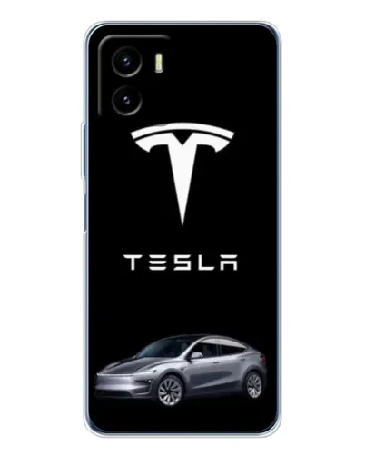 Чехол для Vivo Y19s Pro с картинкой «Tesla Model Y»