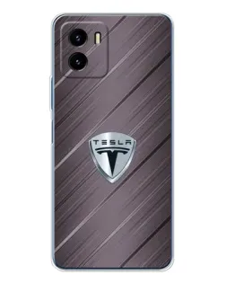 Чехол для Vivo Y19s Pro с картинкой «Металлическая текстура Tesla»