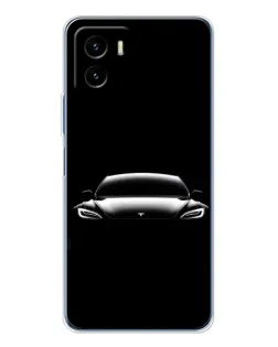 Чехол для Vivo Y19s Pro с картинкой «Фары Tesla Night»