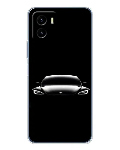 Чехол для Vivo Y19s Pro с картинкой «Фары Tesla Night»
