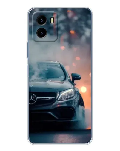 Чехол для Vivo Y19s Pro с картинкой «Mercedes — ночной город»