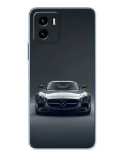 Чехол для Vivo Y19s Pro с картинкой «Mercedes на черном»