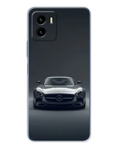 Чехол для Vivo Y19s Pro с картинкой «Mercedes на черном»