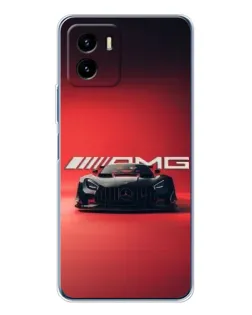 Чехол для Vivo Y19s Pro с картинкой «Mercedes AMG — красная линия»