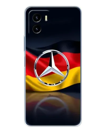 Чехол для Vivo Y19s Pro с картинкой «Mercedes — флаг Германии»