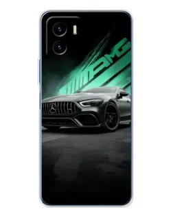 Чехол для Vivo Y19s Pro с картинкой «Темный Mercedes AMG»