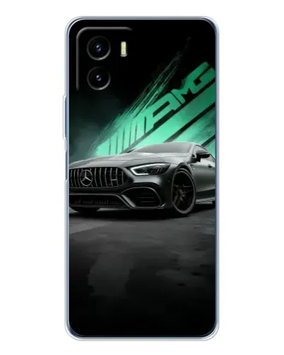 Чехол для Vivo Y19s Pro с картинкой «Темный Mercedes AMG»