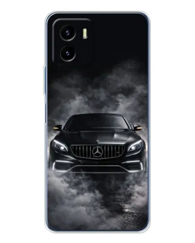 Чехол для Vivo Y19s Pro с картинкой «Mercedes в дыму»