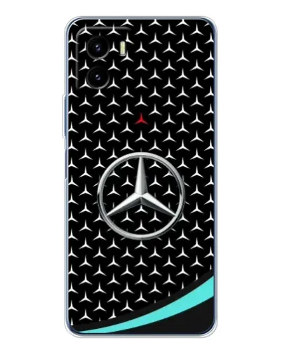 Чехол для Vivo Y19s Pro с картинкой «Mercedes — бирюзовый акцент»