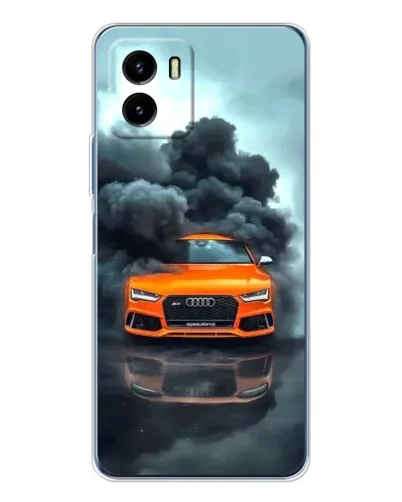 Чехол для Vivo Y19s Pro с картинкой «Audi в облаках дыма»