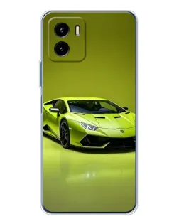 Чехол для Vivo Y19s Pro с картинкой «Салатовый Lamborghini Huracan»