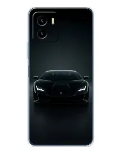 Чехол для Vivo Y19s Pro с картинкой «Черный Lamborghini Aventador»