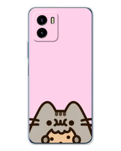 Чехол для Vivo Y19s Pro с картинкой «Pusheen и печенье»