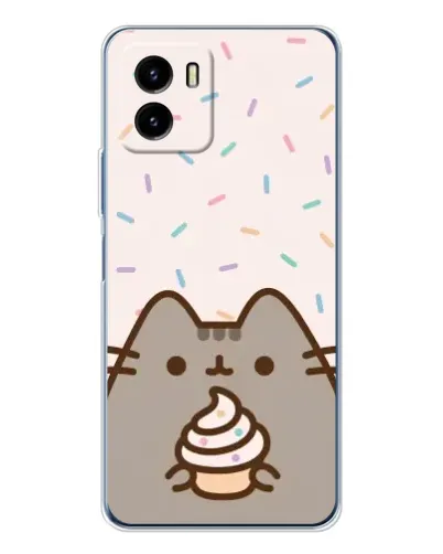 Чехол для Vivo Y19s Pro с картинкой «Пушин с кексом»