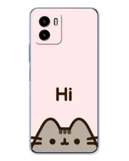Чехол для Vivo Y19s Pro с картинкой «Пушин говорит Hi»