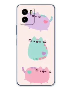 Чехол для Vivo Y19s Pro с картинкой «Pusheen трио»