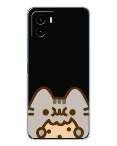 Чехол для Vivo Y19s Pro с картинкой «Пушин на черном»