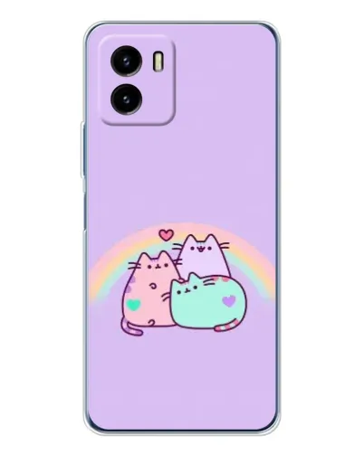 Чехол для Vivo Y19s Pro с картинкой «Радужные Пушины»