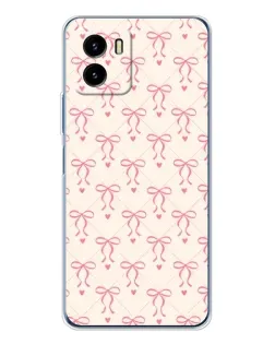 Чехол для Vivo Y19s Pro с картинкой «Розовые бантики Coquette»