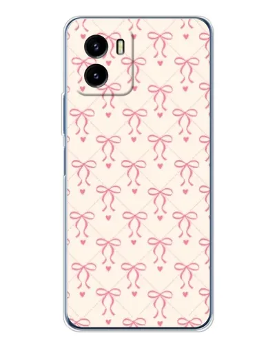 Чехол для Vivo Y19s Pro с картинкой «Розовые бантики Coquette»